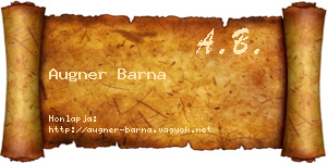 Augner Barna névjegykártya